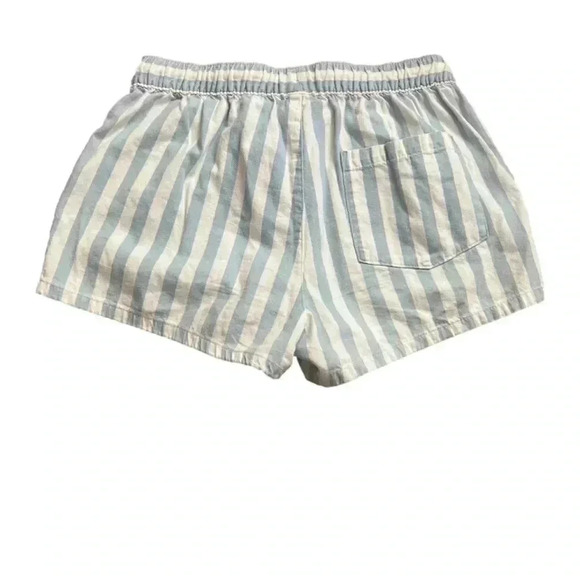 Aerie Striped Blue White Drawstring Pull on Shorts Size XS - Picture 2 of 3